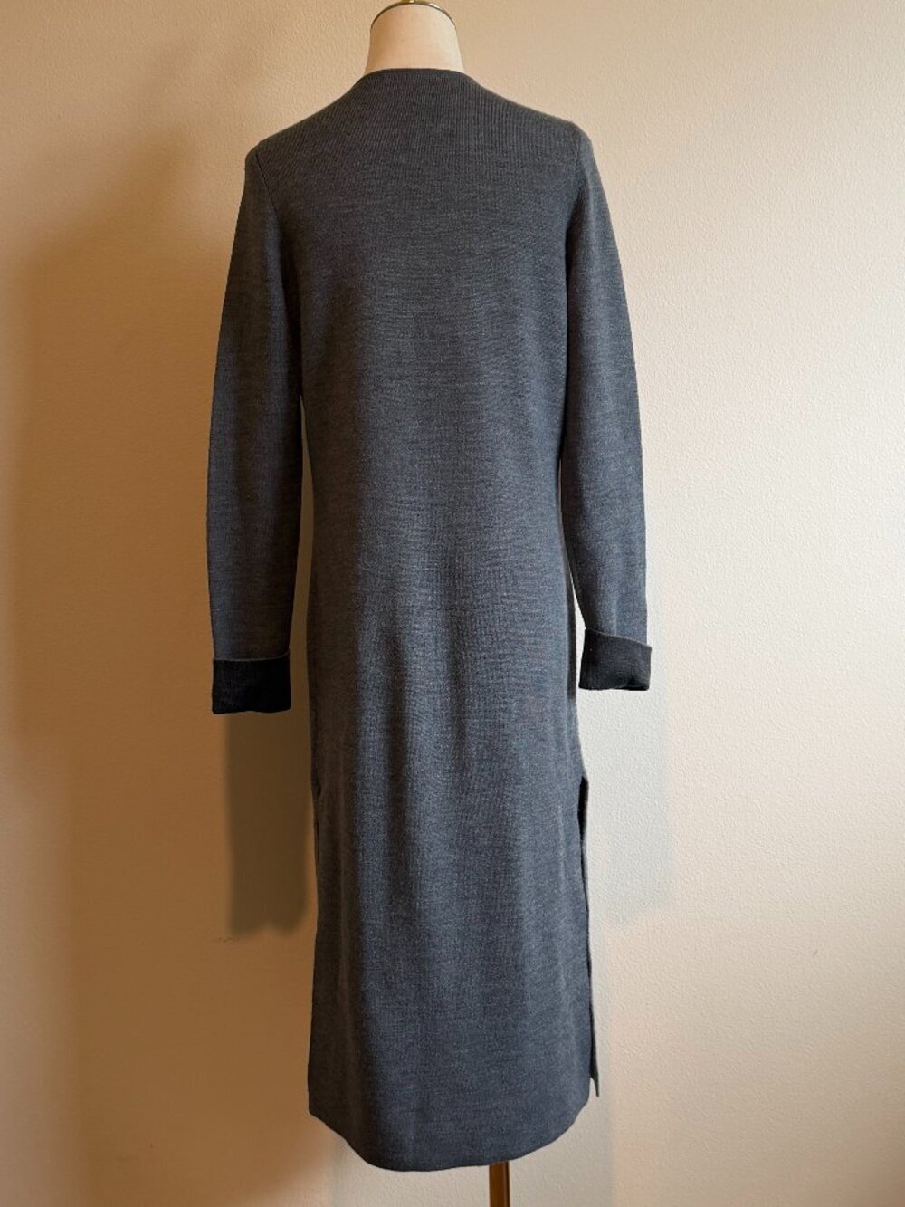 Tahari Luxury Merino Wool Open Front Long Line Cardigan S - Picture 10 of 12